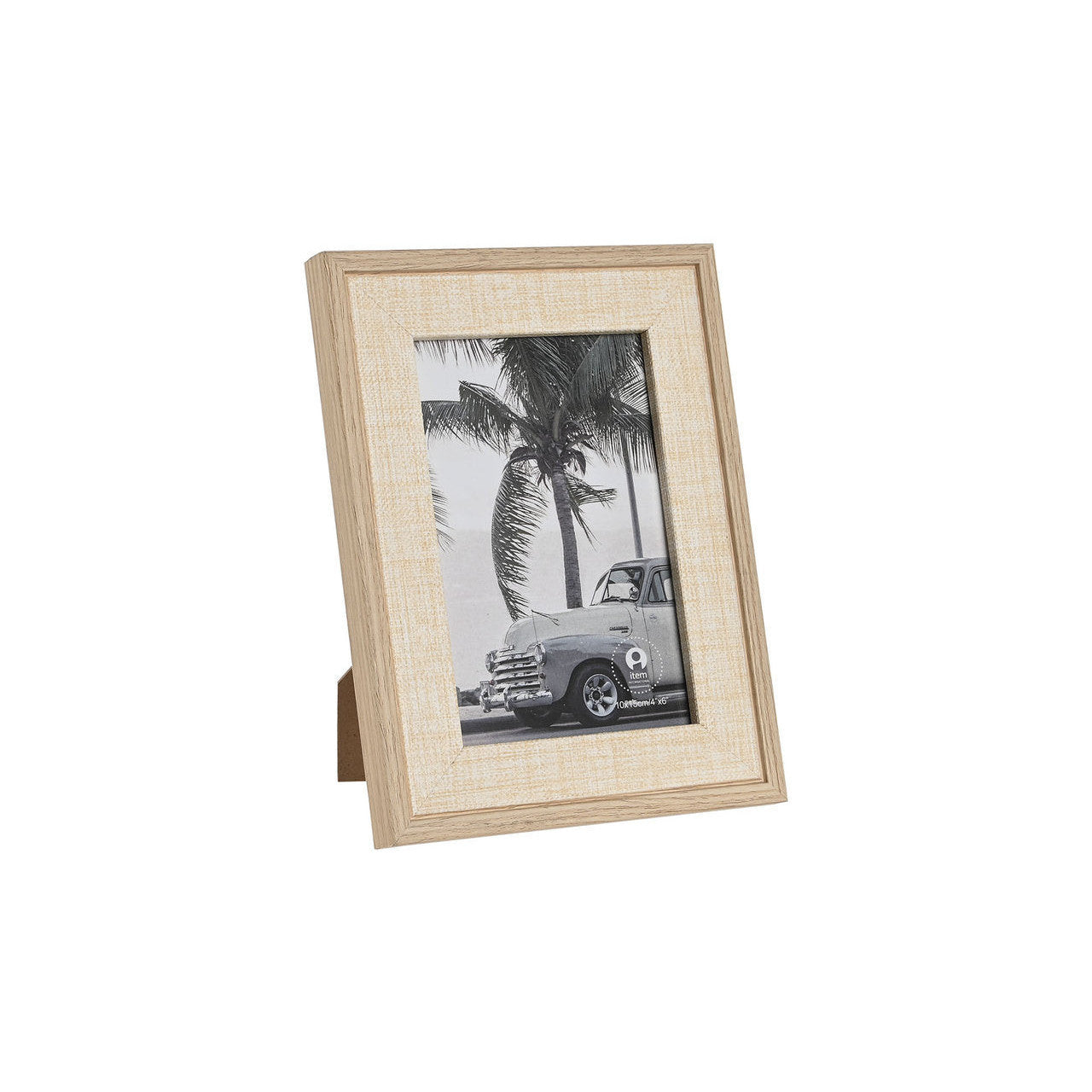 Elegant Natural Linen Effect Photo Frame, 10x15 cm Photos, Versatile Display Stand